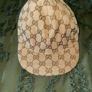 Gucci Kids Beige and Brown Logo Hat